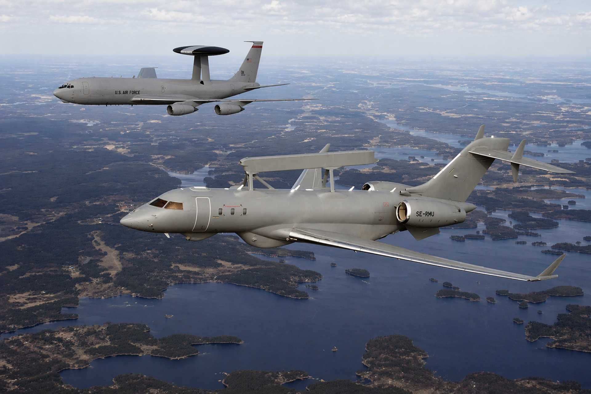 The GlobalEye’s advantage over both the Boeing E-3 Sentry and the E-7 Wedgetail is simple: it combines multi-domain sensing (air, sea, ground), higher-altitude coverage, and lower operating cost in a smaller, more flexible aircraft, while still using modern AESA radar. (Picture source: AI-generated image based on Saab visual)