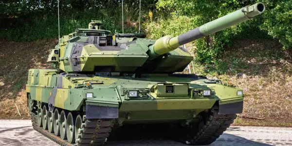 Strv 123A Swedish main battle tank Leopard 2 REMO modernization specification technical review data fact sheet armament protection combat equipment pictures video