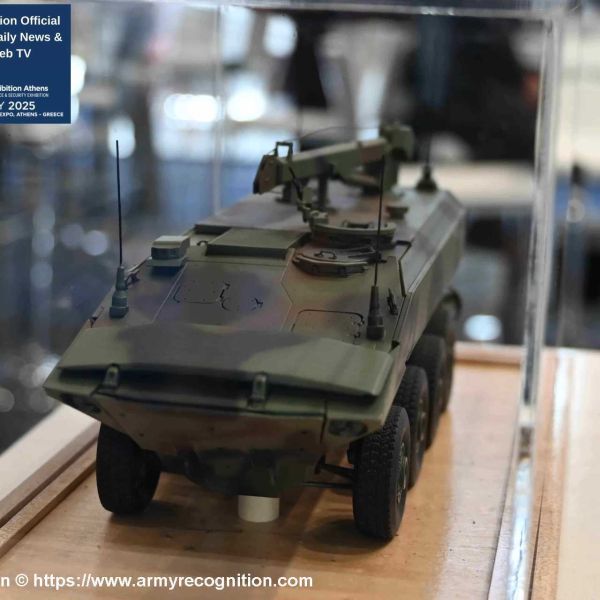 Scale model of the ACV-R recovery variant, developed to provide the U.S. Marine Corps with armored vehicle recovery and field maintenance support for the Amphibious Combat Vehicle family.