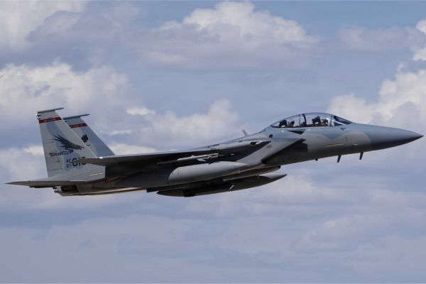 A U.S. Air Force F-15EX Eagle II fighter in flight. The Department of the Air Force has awarded a Lot 7 contract for 22 additional aircraft, increasing the total number of F-15EX fighters under contract to 120 and supporting the replacement of aging F-15C/D aircraft.