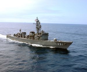 The six Abukuma-class destroyer escorts were intended for local escort groups and coastal sea-lane defense during the late Cold War, when the central threat was Soviet submarine activity in waters surrounding Japan. (Picture source: Japanese MoD)