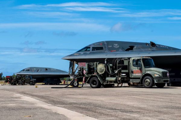 U.S. Airmen hot-pit refueled two B-2 Spirit stealth bombers at Joint Base Pearl Harbor-Hickam, demonstrating faster bomber regeneration and more flexible Indo-Pacific operations (Picture Source: U.S. Air Force)