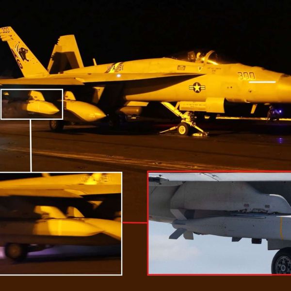 CENTCOM’s September 1 strikes on IRGC air-defense and maritime targets in Iran were accompanied by footage appearing to show a U.S. Navy F/A-18E Super Hornet carrying an AGM-154C-1 JSOW, offering a rare glimpse at the precision weapons supporting ongoing operations (Picture Source: U.S. CENTCOM / U.S. Navy / Edited by Army Recognition Group)