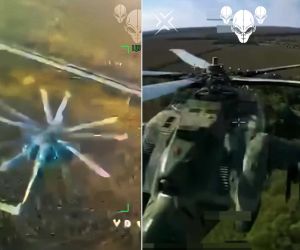 The two attacks show how Ukraine is increasingly using its relatively inexpensive FPV drones to threaten Russian attack helicopters that were previously able to freely fire guided missiles against Ukrainian forces from inside Russian territory. (Picture source: ZSU_115OMBr)