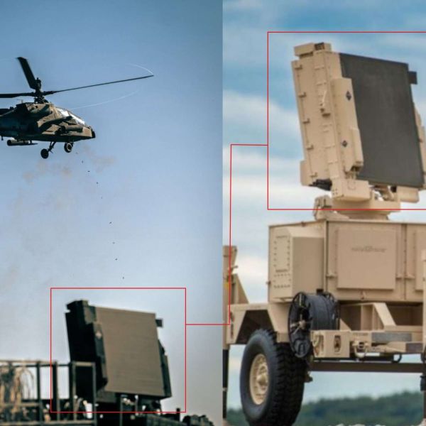 U.S. Army AH-64E Apache Guardian attack helicopters destroyed three target drones in Germany using tracking data from an AN/MPQ-64 Sentinel air defense radar during Operation Skyfall II (Picture Source: U.S. Army/ Raytheon)