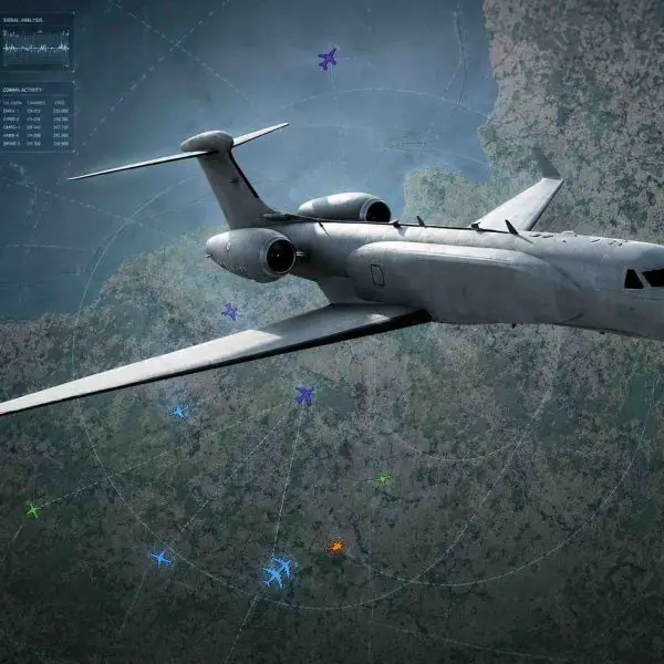 A U.S. EA-37B Compass Call electronic warfare aircraft joined a complex NATO air package over the Baltic region near Kaliningrad alongside fighters AWACS ISR and tanker aircraft (Picture Source: L3Harris / Itamilradar / Edited By Army Recognition Group)