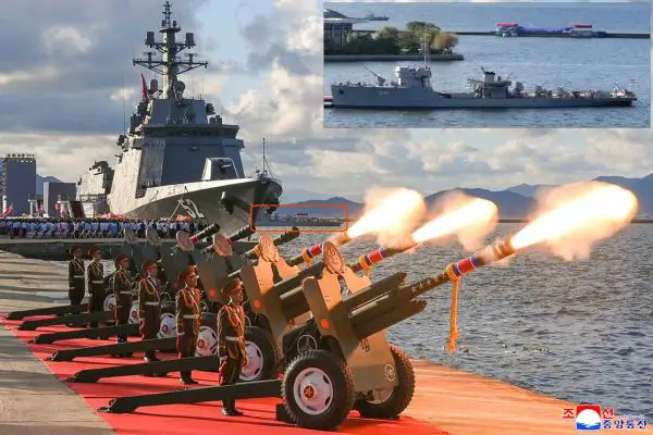 The T-8 Chekan is a Soviet Project 53 minesweeper launched in 1936 and transferred to North Korea in 1953, which survived nearly 90 years through the Korean People's Navy's transition from Soviet-built ships to the Kang Kon destroyer. (Picture source: KCNA and X/Soviet Navy)